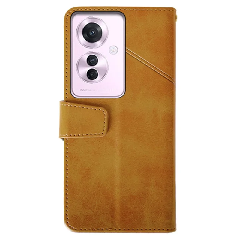 IDEWEI For Oppo Reno11 F 5G Leather Case Calf Texture Wallet Shockproof Cover - Orange