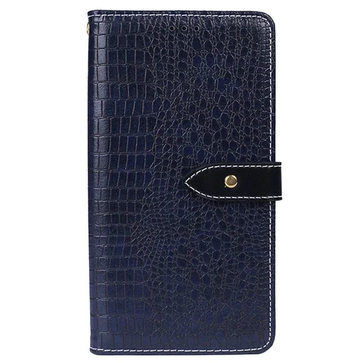 IDEWEI For Xiaomi 14 Ultra Phone Case Crocodile Texture Magnetic Clasp Leather Wallet Cover - Blue