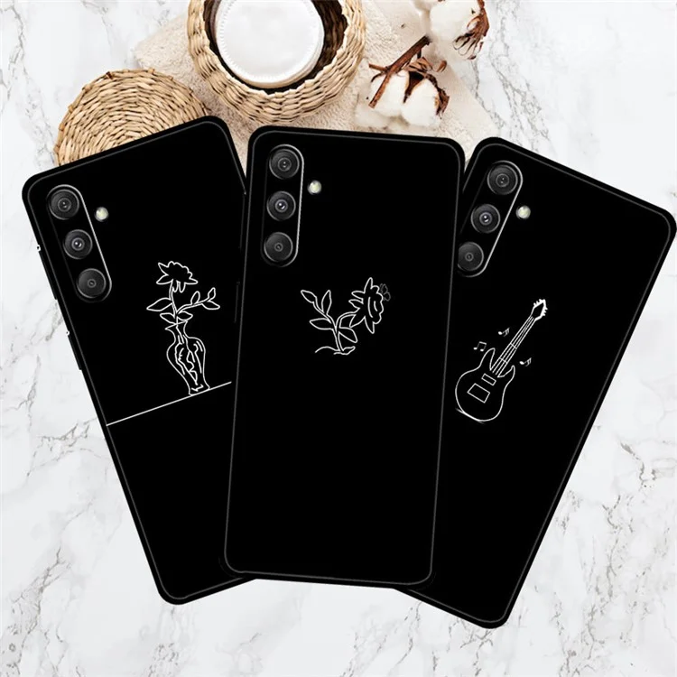 For Samsung Galaxy S24+ Back Case Lines Pattern Printing TPU Phone Cover - Little Elephant