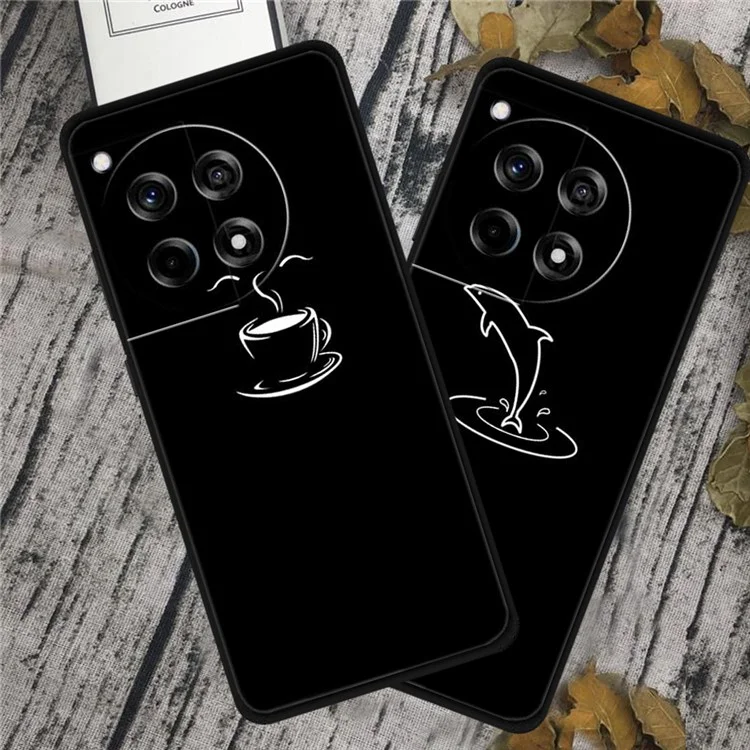 For OnePlus Ace 3 5G / 12R 5G Shockproof Case Linear Pattern Printing TPU Phone Cover - Sunflower in Vase