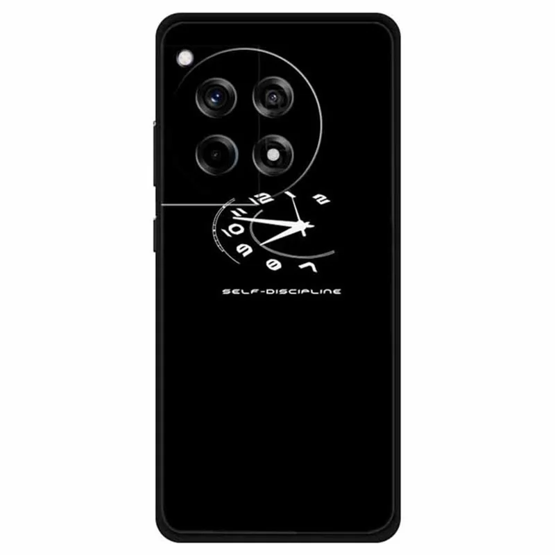 For OnePlus Ace 3 5G / 12R 5G Shockproof Case Linear Pattern Printing TPU Phone Cover - Time