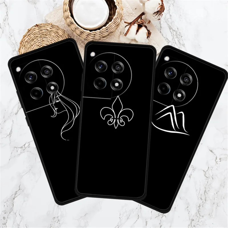 For OnePlus Ace 3 5G / 12R 5G Shockproof Case Linear Pattern Printing TPU Phone Cover - Whale