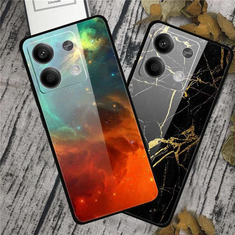 For Xiaomi Redmi Note 13 5G Case PC+Tempered Glass+TPU Pattern Printing Phone Cover - Dream Tokyo