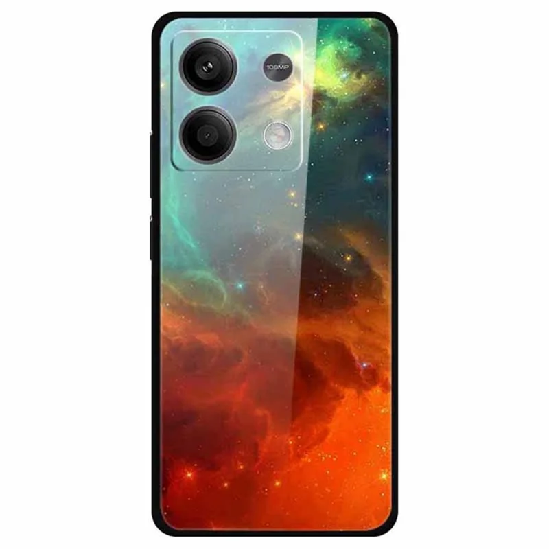 Pour Xiaomi Redmi Note 13 5G Étui PC+Verre trempé+Impression de motif TPU Housse de téléphone - Couleur Ciel