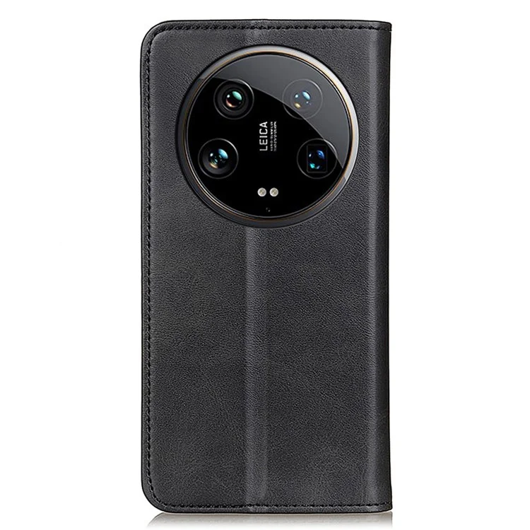 Per Xiaomi 14 Ultra Custodia magnetica in pelle divisa + custodia in TPU Flip Stand - Nero