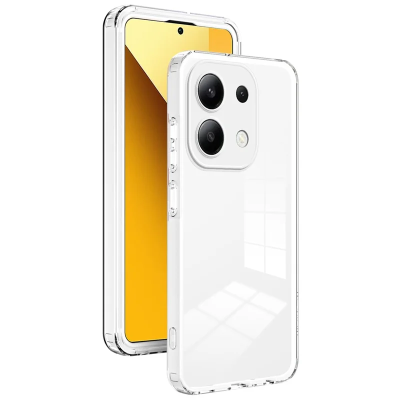 For Xiaomi Redmi Note 13 4G Shockproof Case TPU+PC Clear Phone Cover - White