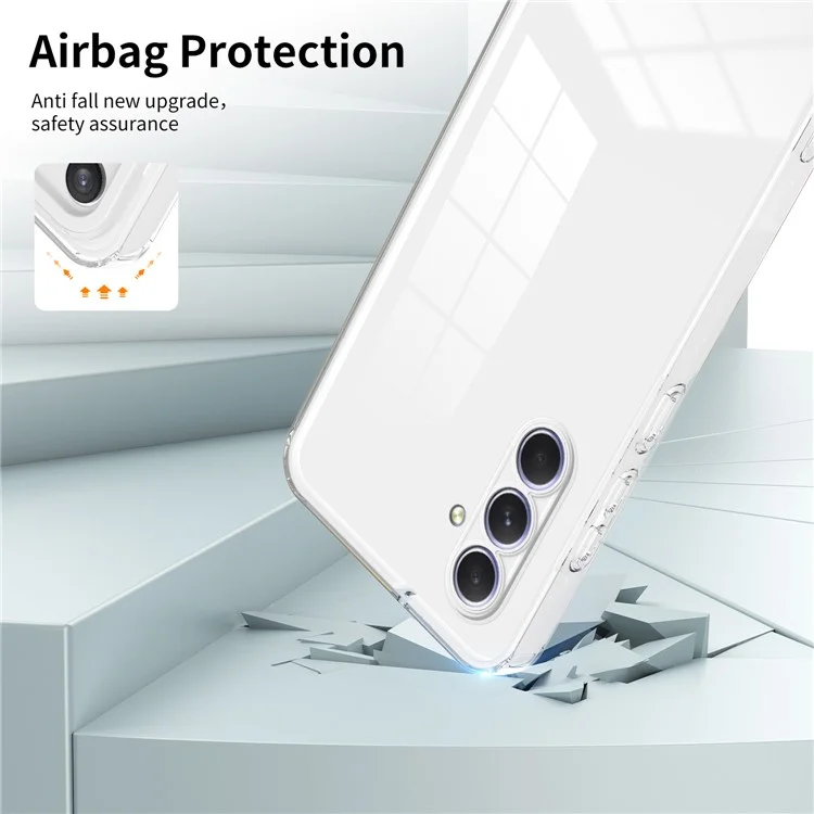 Per Samsung Galaxy A55 5G Clear Case Custodia antiurto TPU+PC Shell telefono - Bianco