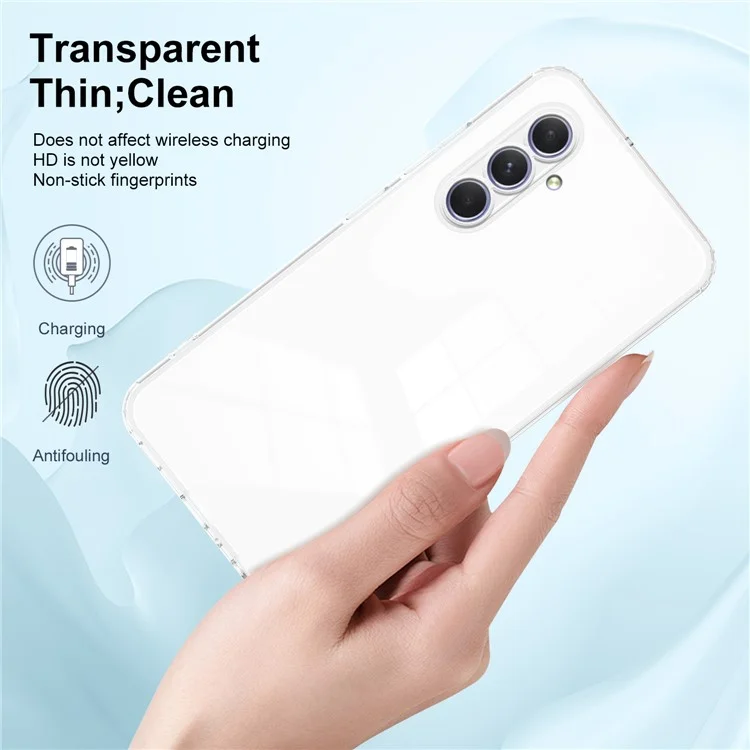 Per Samsung Galaxy A55 5G Clear Case Custodia antiurto TPU+PC Shell telefono - Bianco
