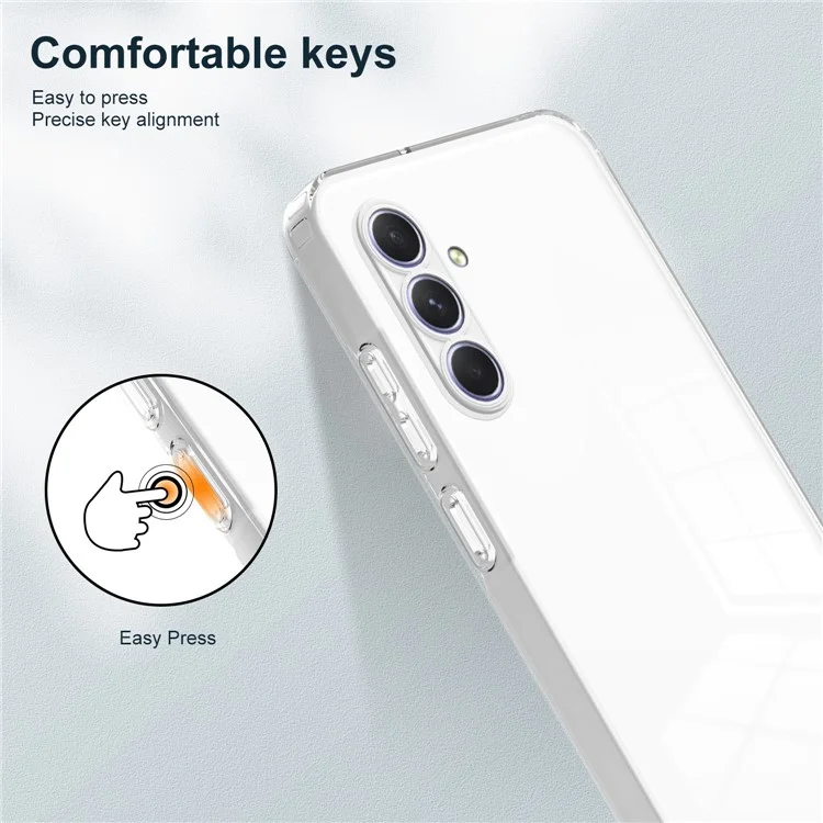 Per Samsung Galaxy A55 5G Clear Case Custodia antiurto TPU+PC Shell telefono - Bianco