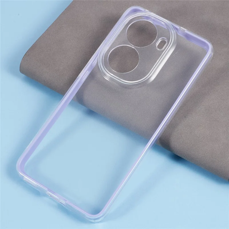 For Oppo Reno11 5G (Global) Shockproof Case Clear TPU+PC Phone Shell - Purple