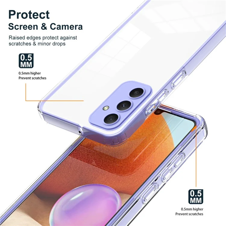 Для Samsung Galaxy A35 5G TPU+PC чехол Anti-Drop Protective Clear Phone Case - фиолетовый
