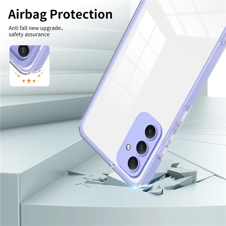 Для Samsung Galaxy A35 5G TPU+PC чехол Anti-Drop Protective Clear Phone Case - фиолетовый