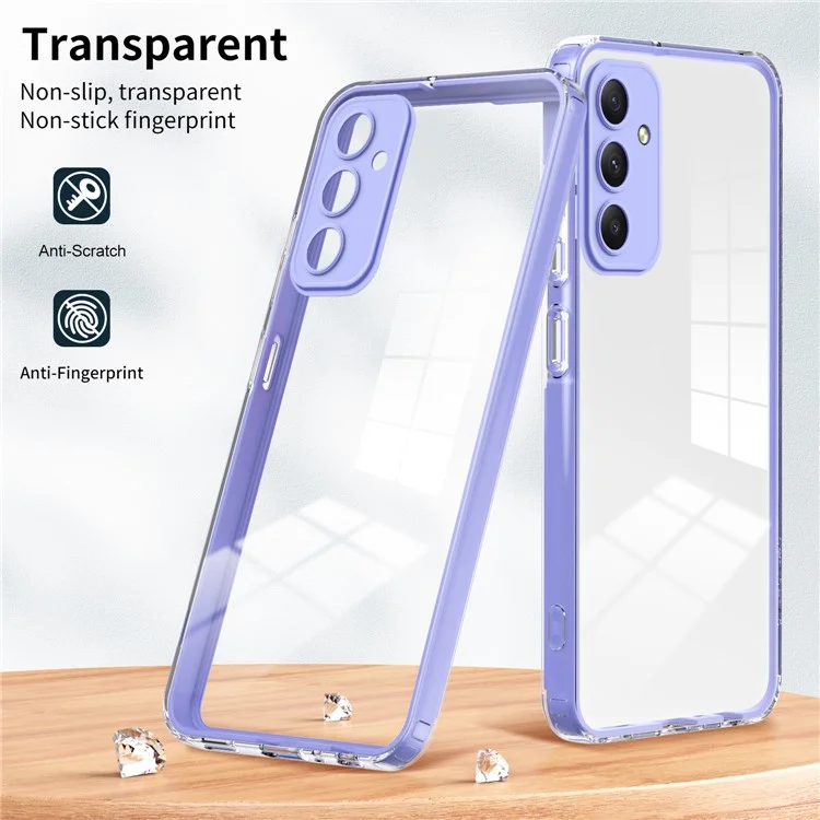 Для Samsung Galaxy A35 5G TPU+PC чехол Anti-Drop Protective Clear Phone Case - фиолетовый