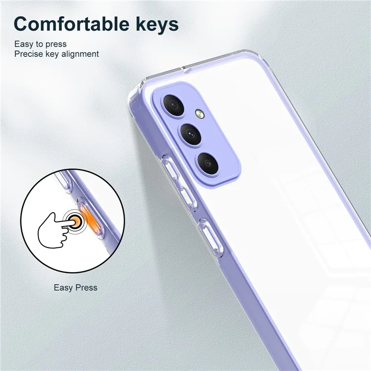 Для Samsung Galaxy A35 5G TPU+PC чехол Anti-Drop Protective Clear Phone Case - фиолетовый