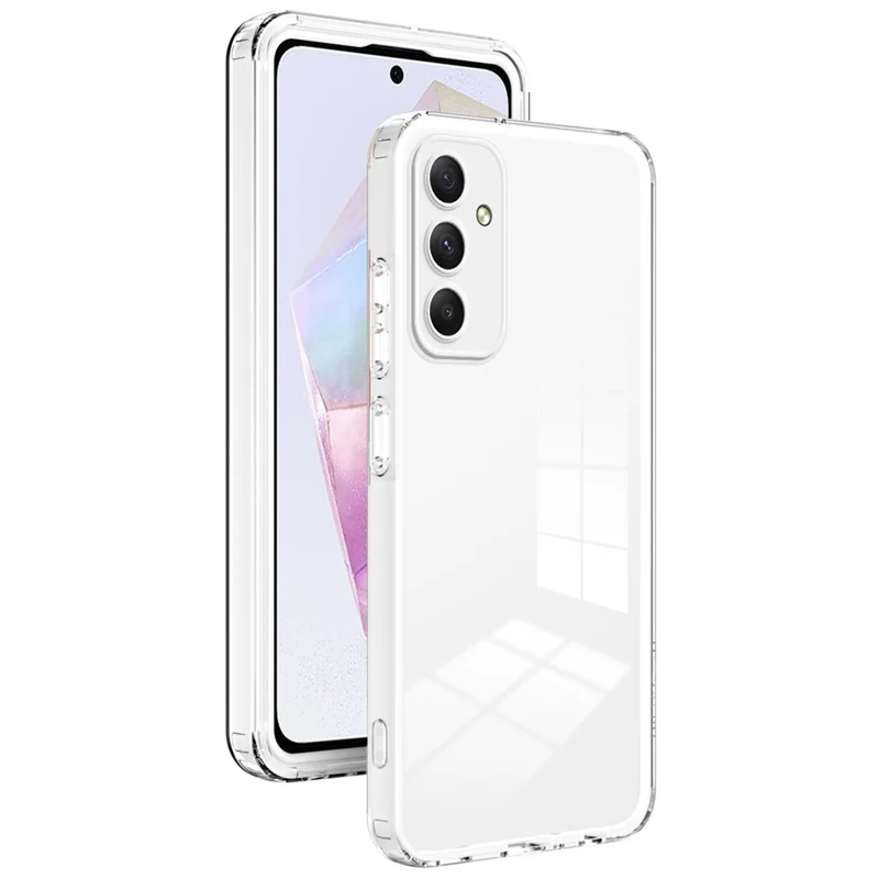 For Samsung Galaxy A35 5G TPU+PC Case Anti-Drop Protective Clear Phone Case - White
