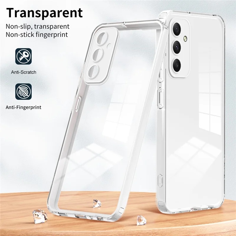 For Samsung Galaxy A35 5G TPU+PC Case Anti-Drop Protective Clear Phone Case - White