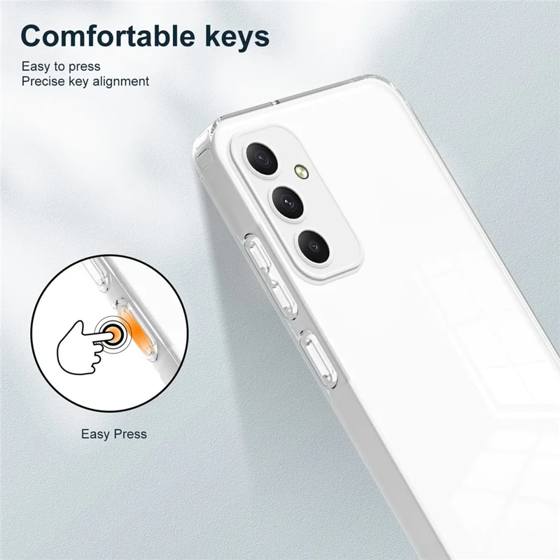 For Samsung Galaxy A35 5G TPU+PC Case Anti-Drop Protective Clear Phone Case - White