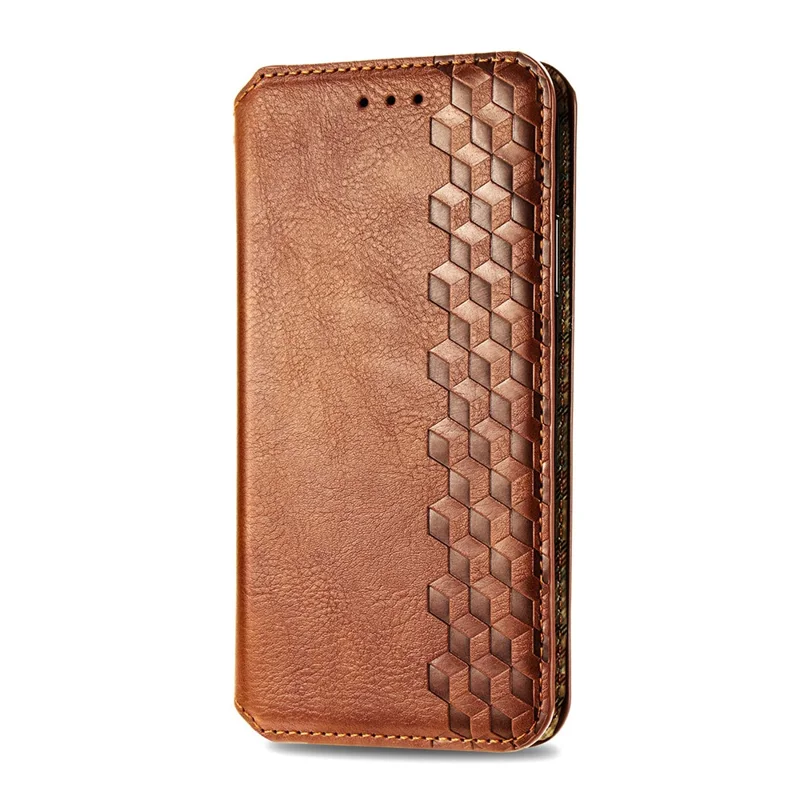 For Sony Xperia 1 V PU Leather Case Rhombus Imprint Wallet Stand Phone Cover - Brown