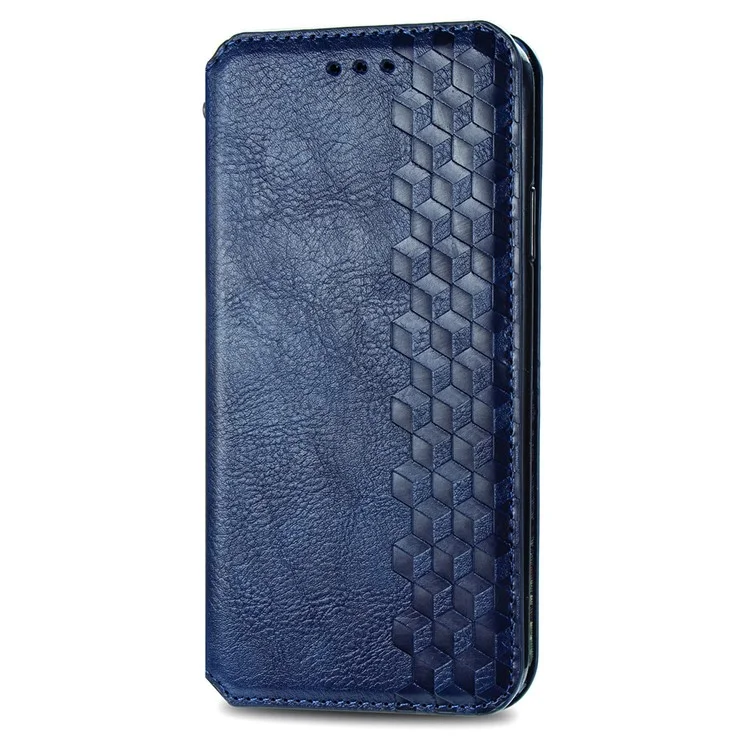 Für Xiaomi Redmi Note 13 5G Magnetisches Handyhülle Anti-Sturz Leder Kartenfächer Abdeckung - Blau