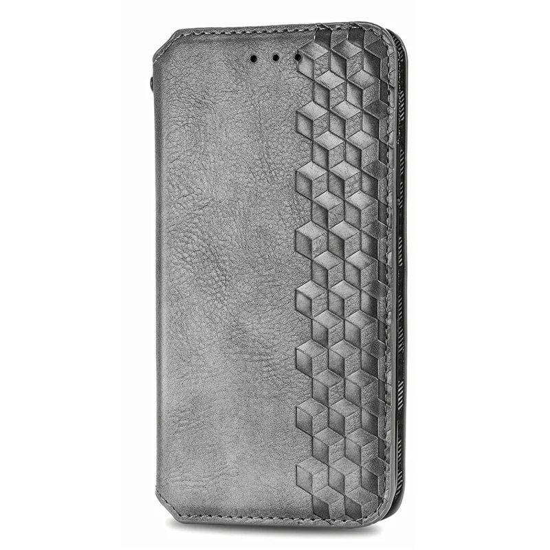 For Samsung Galaxy A15 4G / A15 5G PU Leather Case Rhombus Imprint Wallet Stand Phone Cover - Grey