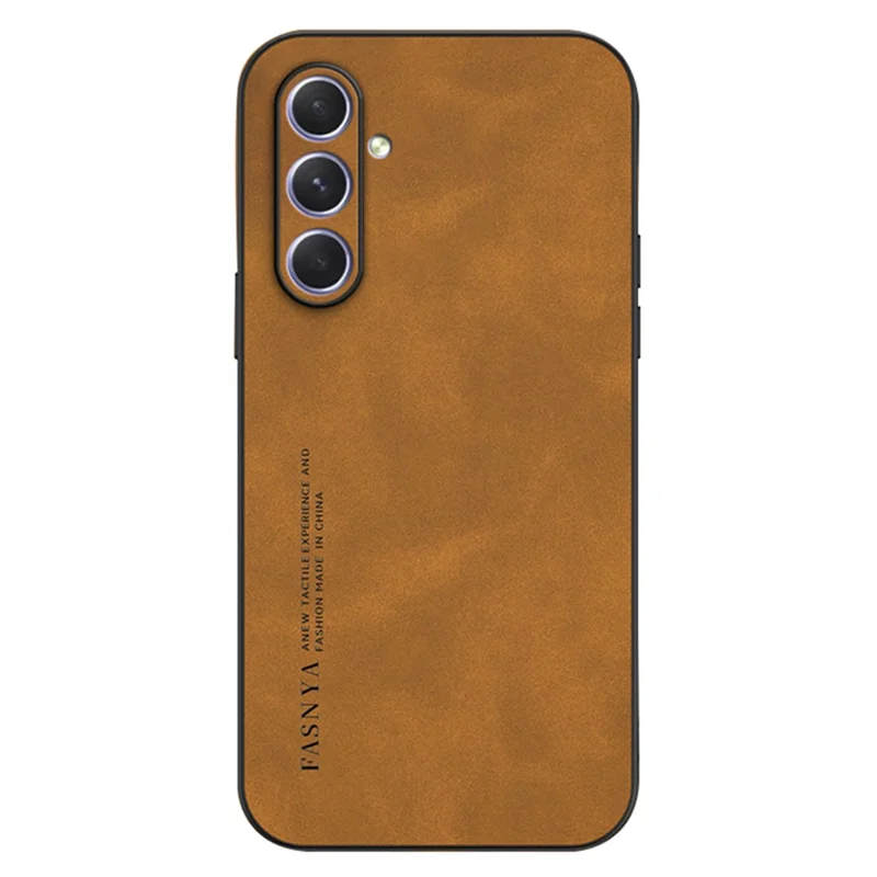 For Samsung Galaxy A14 5G / A14 4G Case TPU + PU Comfort-Grip Skin-Feel Smartphone Case - Brown