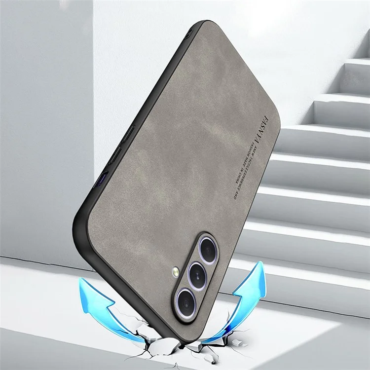 Für Samsung Galaxy S23 FE Hülle PU + TPU Schutzhülle - Grau