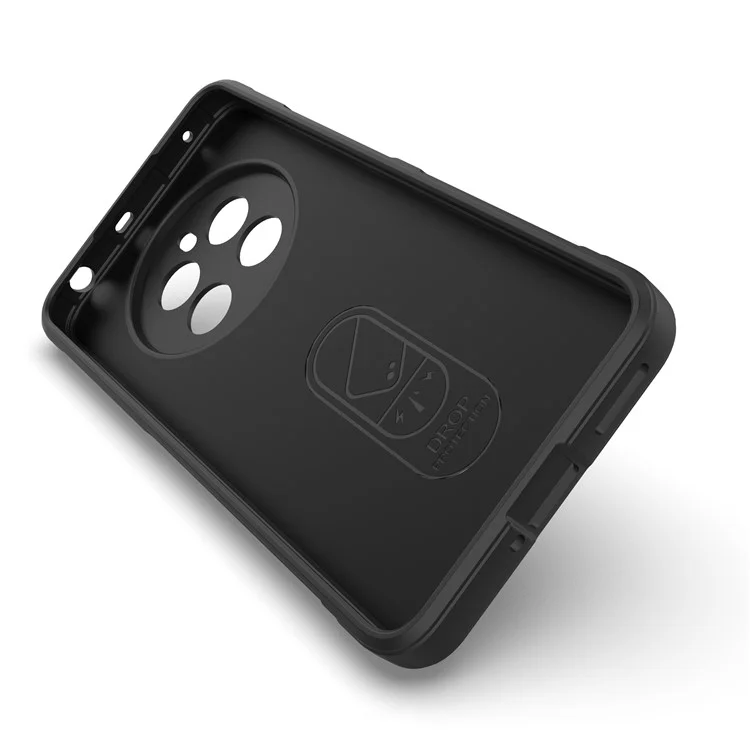 For Realme 12 4G / 12+ 5G TPU Case Anti-Slip Rugged Back Protective Cover - Black