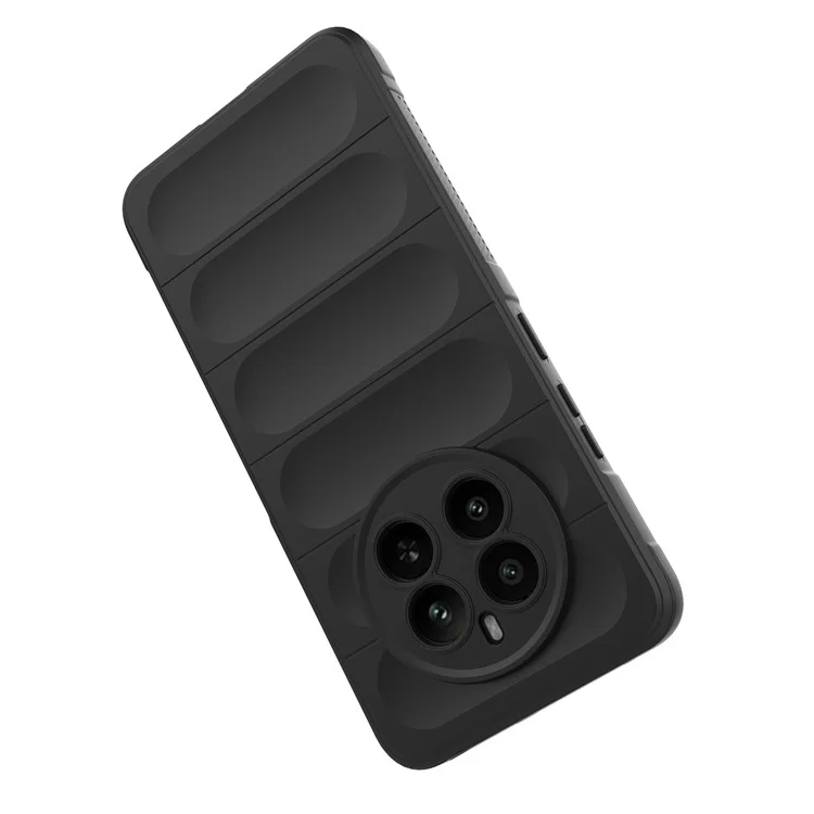 For Realme 12 4G / 12+ 5G TPU Case Anti-Slip Rugged Back Protective Cover - Black