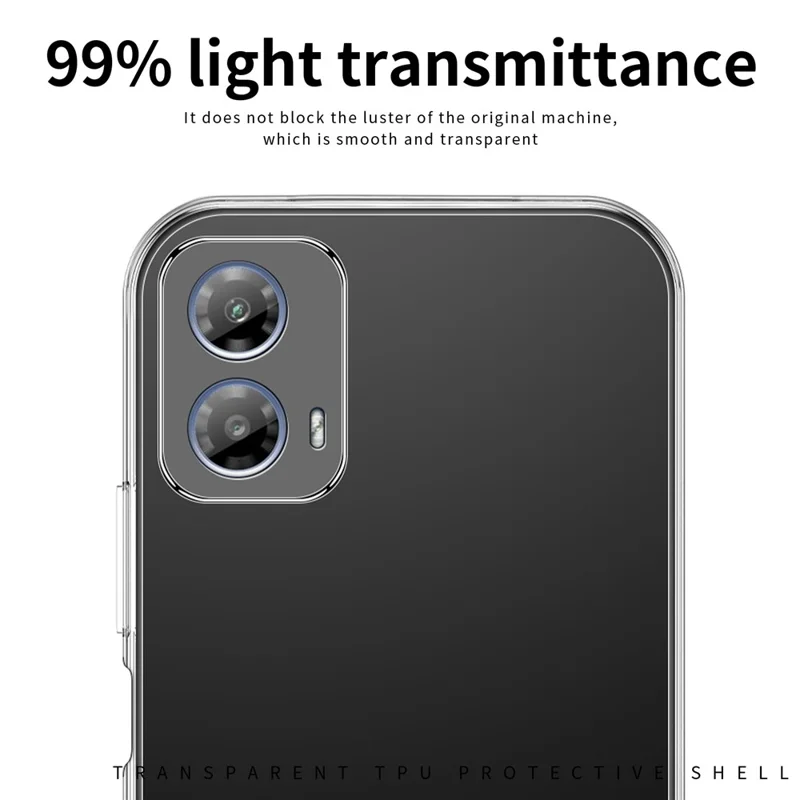 MOFI For Motorola Moto G45 5G / G34 5G Case Crystal Clear TPU Protective Phone Cover