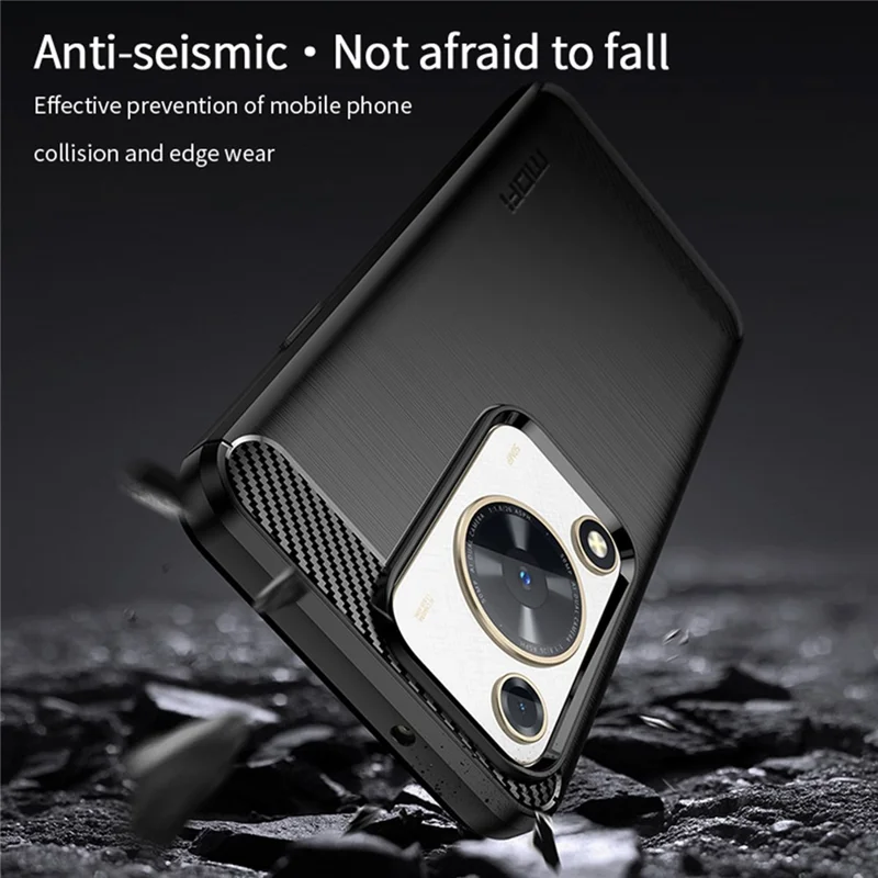 MOFI JK TPU Series-1 per Huawei nova Y72 4G / Enjoy 70 Custodia per telefono TPU Texture in fibra di carbonio - Blu