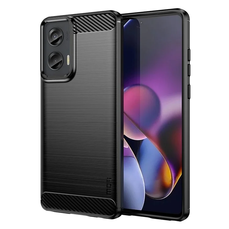 MOFI JK TPU-Serie-1 für Motorola Moto G Stylus 5G (2024) TPU-Hülle gebürstete sturzresistente Rückseite Handyhülle - Schwarz