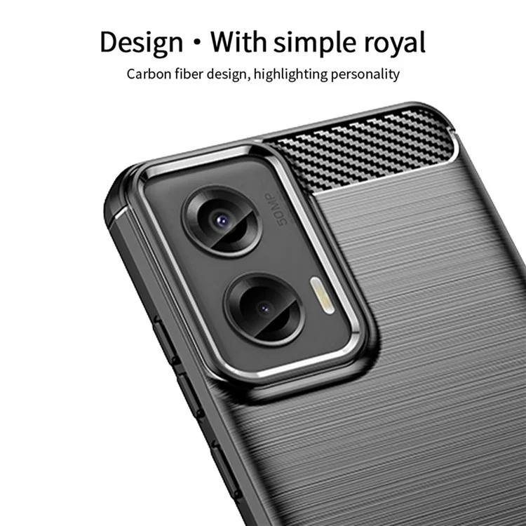 MOFI JK TPU-Serie-1 für Motorola Moto G Stylus 5G (2024) TPU-Hülle gebürstete sturzresistente Rückseite Handyhülle - Schwarz
