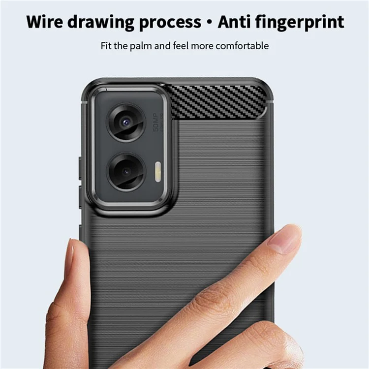 MOFI JK TPU-Serie-1 für Motorola Moto G Stylus 5G (2024) TPU-Hülle gebürstete sturzresistente Rückseite Handyhülle - Schwarz