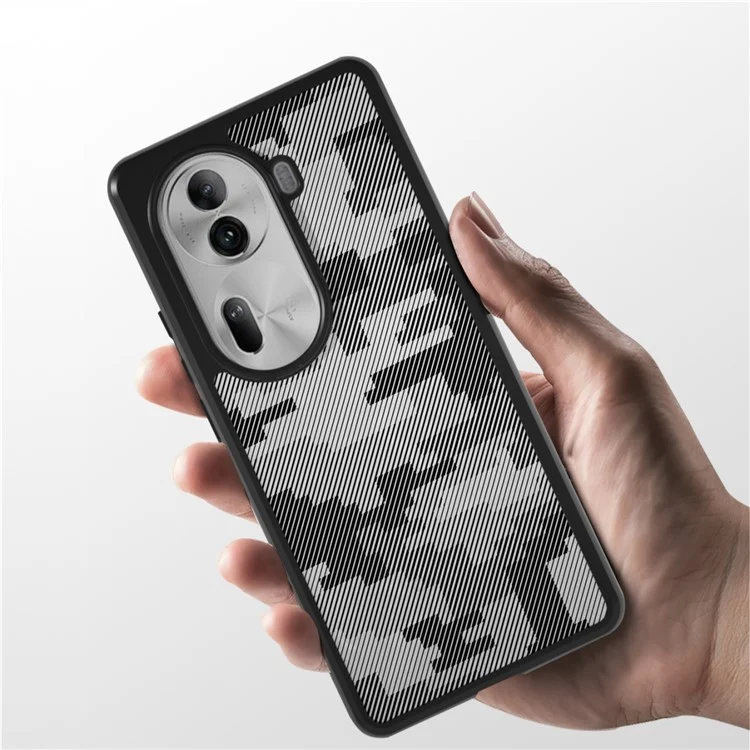 IBMRS Para Oppo Reno11 Pro 5G (Global) Capa TPU+PC Camada Dupla Protetora de Telefone - Camuflagem em Xadrez