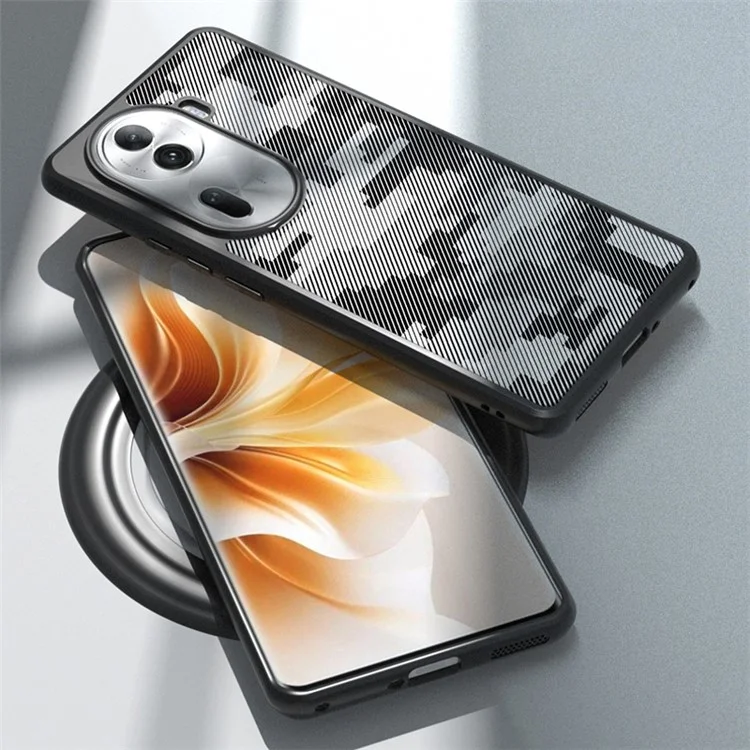IBMRS Para Oppo Reno11 Pro 5G (Global) Capa TPU+PC Camada Dupla Protetora de Telefone - Camuflagem em Xadrez