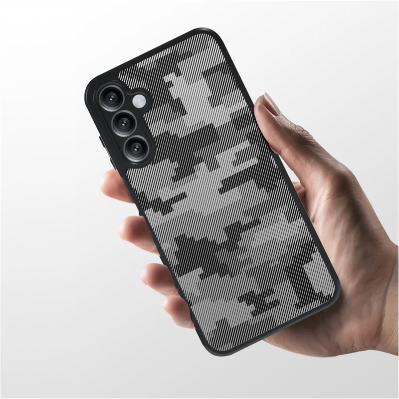 IBMRS For Samsung Galaxy A15 4G / 5G Case Drop Protection TPU+PC Phone Cover - Grid Camouflage