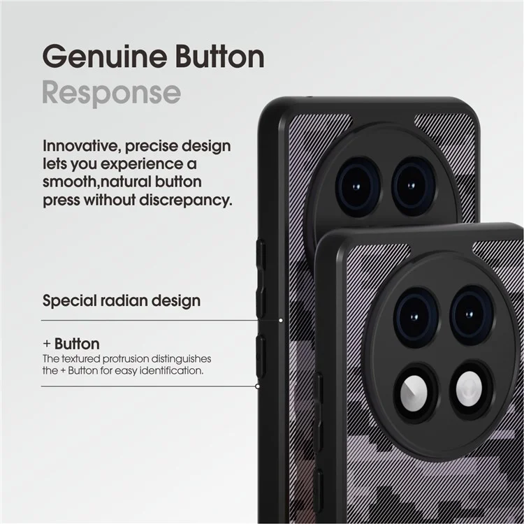 IBMRS Pour Oppo A2 Pro 5G Étui Hybrid 2 en 1 Boîtier Rigide PC Souple TPU - Camouflage à Grille
