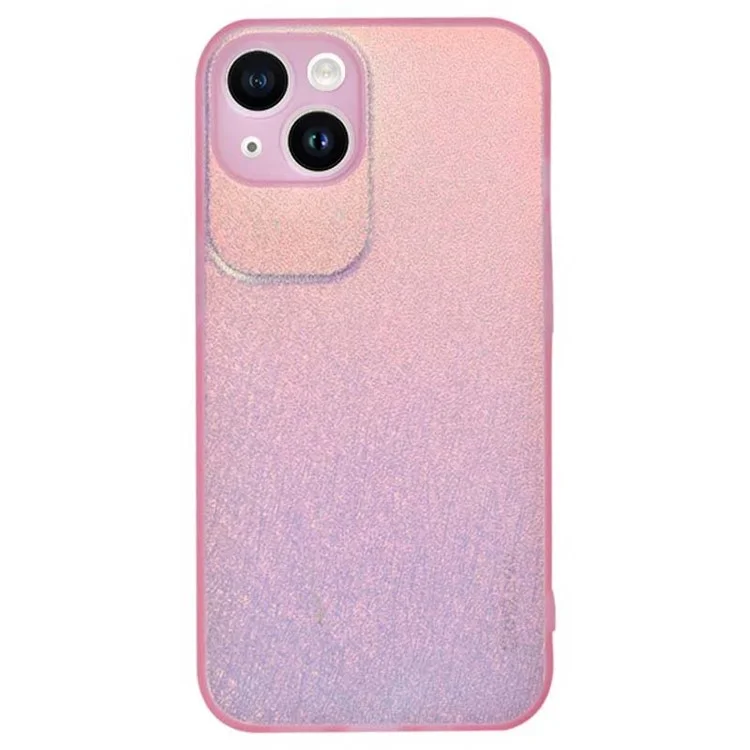 Série Q.COO Aurora para Capa de iPhone 14 TPU+PET Proteção contra Quedas - Rosa Transparente