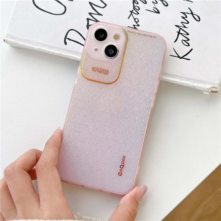 Série Q.COO Aurora para Capa de iPhone 14 TPU+PET Proteção contra Quedas - Rosa Transparente