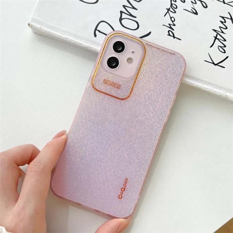 Чехол для iPhone 11 Q.COO Aurora Series, TPU+PET, разноцветный защитный чехол - прозрачный розовый
