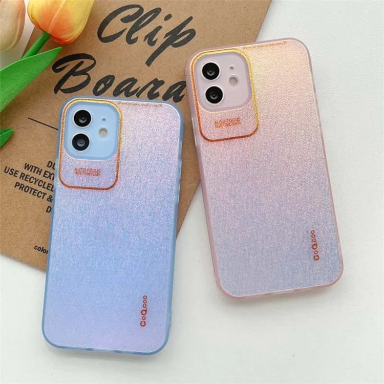 Чехол для iPhone 11 Q.COO Aurora Series, TPU+PET, разноцветный защитный чехол - прозрачный розовый