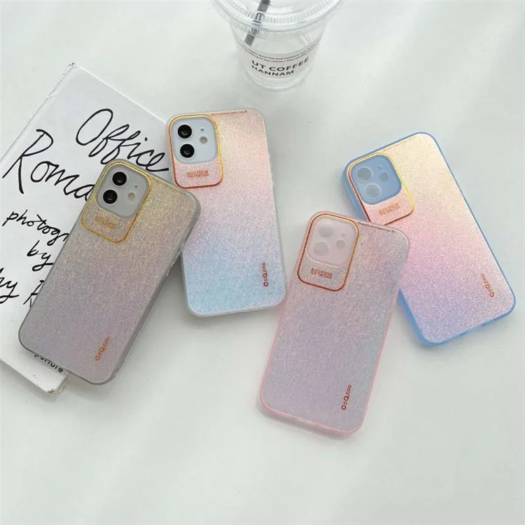 Чехол для iPhone 11 Q.COO Aurora Series, TPU+PET, разноцветный защитный чехол - прозрачный розовый