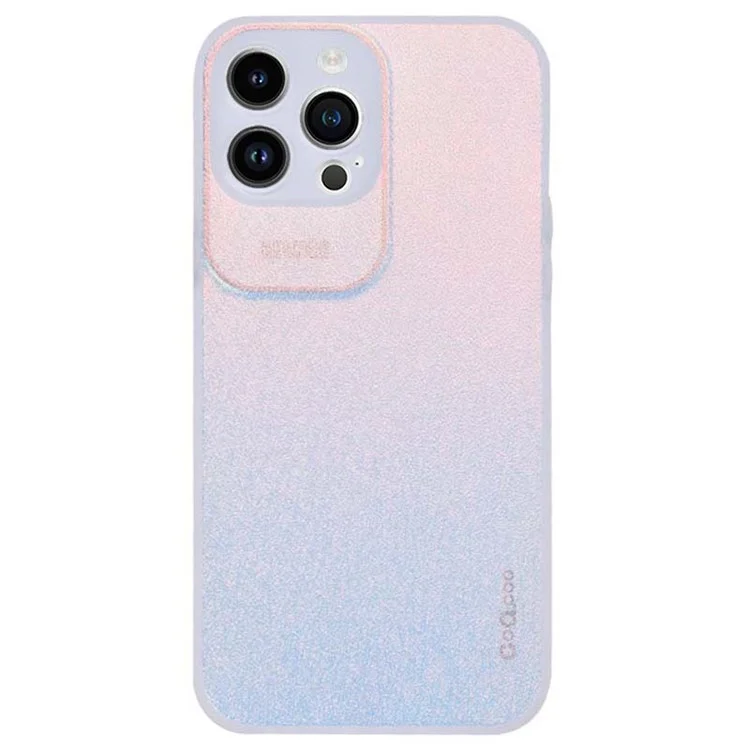 Q.COO Aurora Series for iPhone 14 Pro Max Case TPU+PET Phone Cover Precise Lens Protection - Transparent White