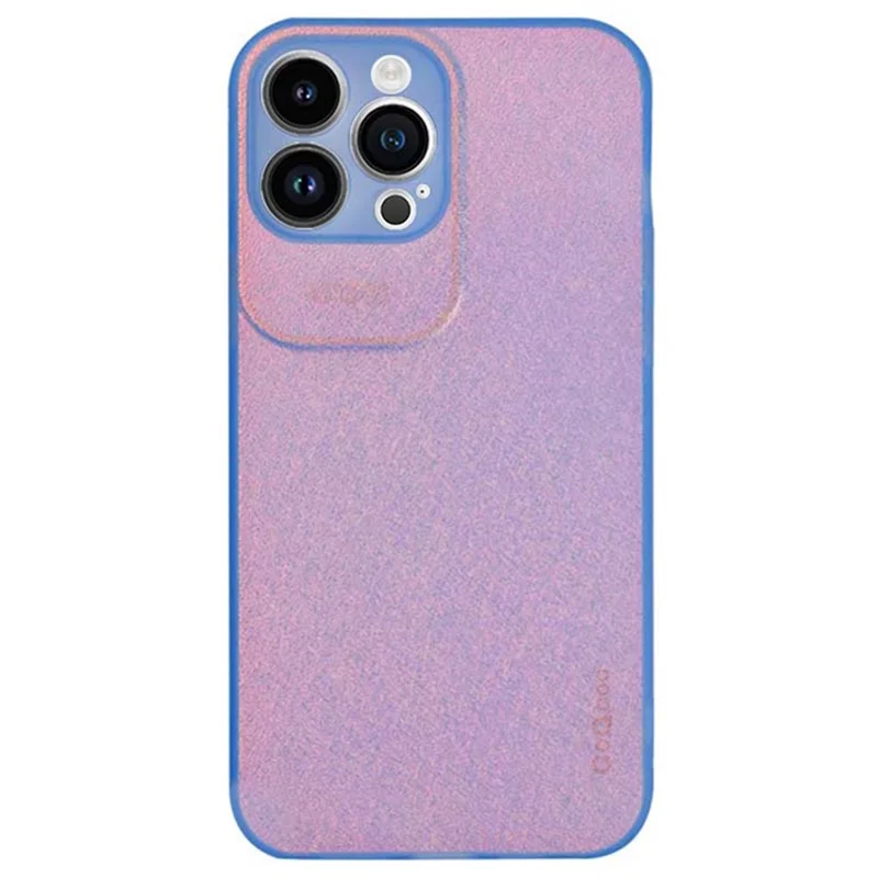 Q.COO Aurora Series for iPhone 13 Pro Case TPU+PET Mobile Phone Back Cover - Transparent Blue