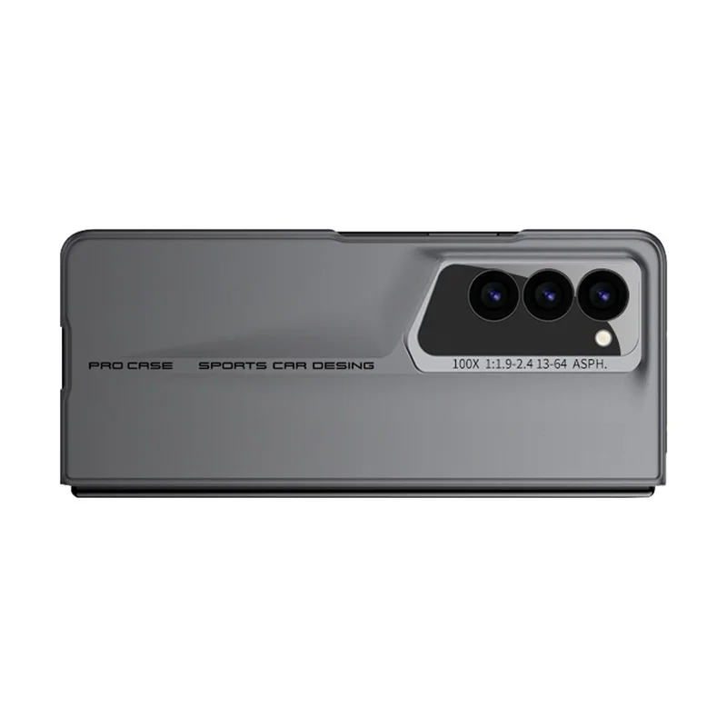 GKK Per Samsung Galaxy Z Fold5 5G Custodia Anti-Drop Hard PC Cover Telefono con Pellicola in Vetro Temperato - Grigio