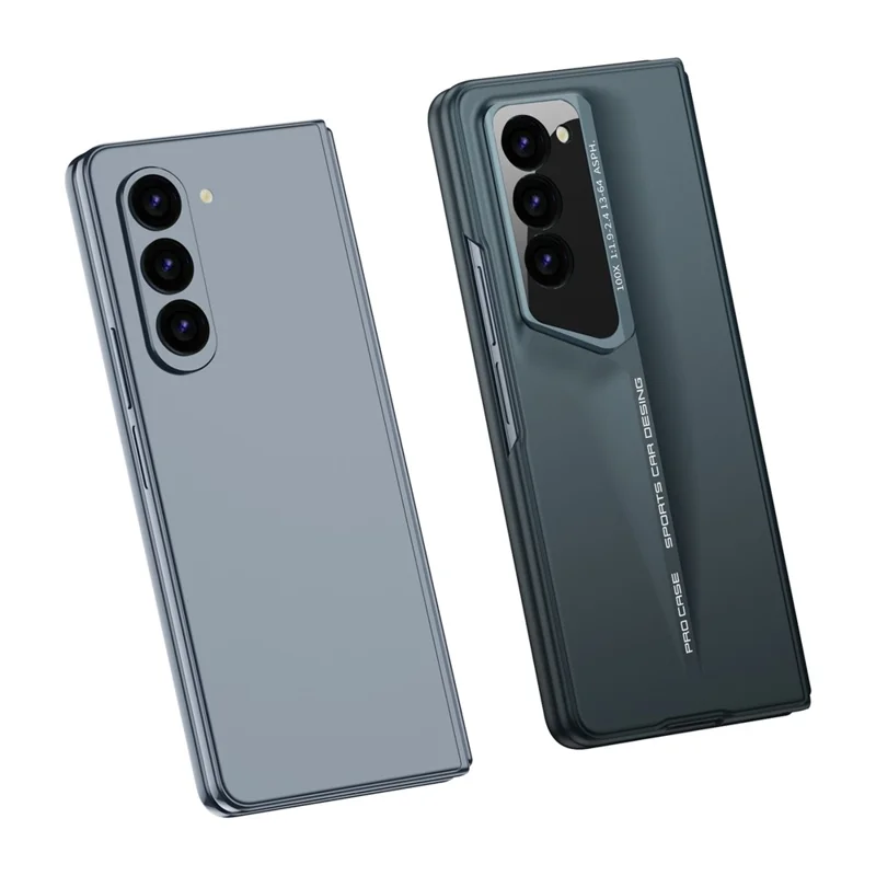GKK Per Samsung Galaxy Z Fold5 5G Custodia Anti-Drop Hard PC Cover Telefono con Pellicola in Vetro Temperato - Grigio