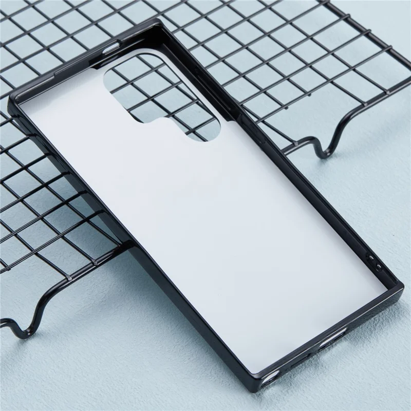 For Samsung Galaxy S24 Ultra TPU Case Mirror Surface Phone Cover Bright Reflection - Black