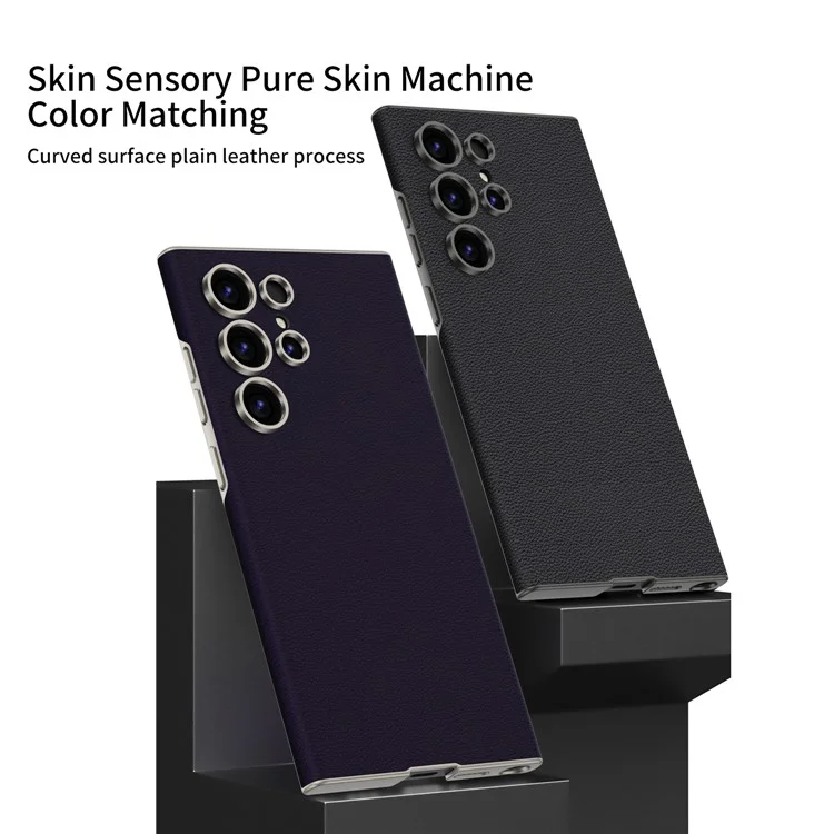 GKK For Samsung Galaxy S24 Ultra PC+PU Case Skin-Touch Slim Phone Cover - Purple
