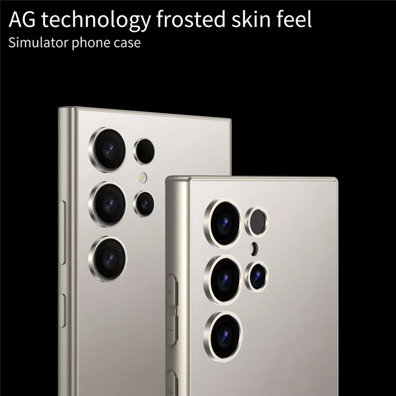 Funda GKK para Samsung Galaxy S24 Ultra Piel de tacto AG mate Protector de PC duro - Verde
