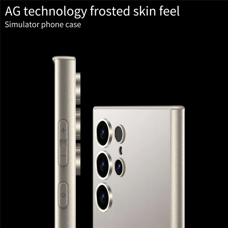 GKK For Samsung Galaxy S24 Ultra Case Skin-Touch AG Frosted Hard PC Phone Protector - Titanium Grey